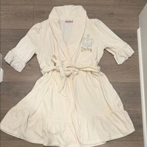 Juicy Couture Cream Ruffle Robe